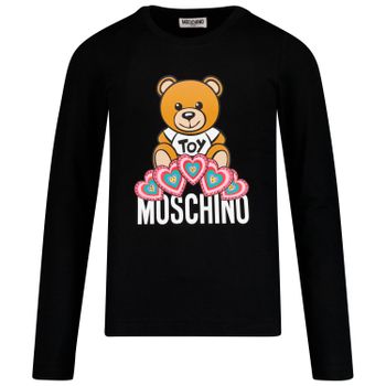 Moschino HEO002LBA11 kinder t-shirt zwart Afbeelding van Moschino HEO002LBA11 kinder t-shirt zwart