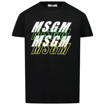 MSGM 25042 kinder t-shirt zwart Afbeelding van MSGM 25042 kinder t-shirt zwart