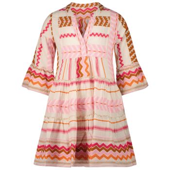 Devotion 022546 kinderjurk off white/roze Afbeelding van Devotion 022546 kinderjurk off white/roze