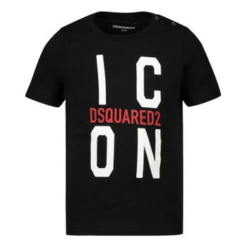 Dsquared2 DQ0242 baby t-shirt zwart Afbeelding van Dsquared2 DQ0242 baby t-shirt zwart