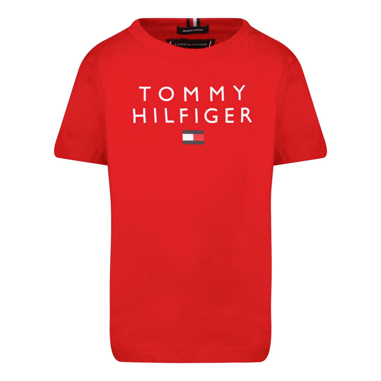 Picture of Tommy Hilfiger KB0KB06849B baby shirt red