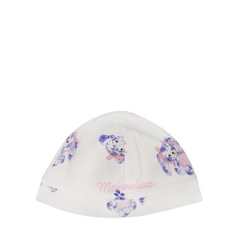 MonnaLisa 355001 babymutsje wit/blauw Afbeelding van MonnaLisa 355001 babymutsje wit/blauw