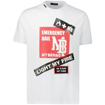 My Brand 1X20001A0060 heren t-shirt wit Afbeelding van My Brand 1X20001A0060 heren t-shirt wit