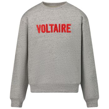Zadig & Voltaire X25264 kindertrui grijs Afbeelding van Zadig & Voltaire X25264 kindertrui grijs