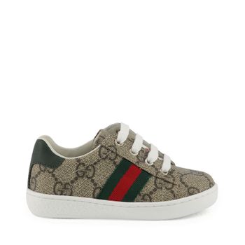 Gucci 433147 kindersneakers beige/bruin Afbeelding van Gucci 433147 kindersneakers beige/bruin