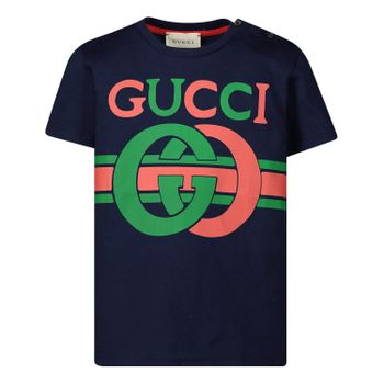 Gucci 548034 Baby-T-Shirt Dunkelblau Bild von Gucci 548034 Baby-T-Shirt Dunkelblau