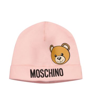 Moschino MUX03W babymutsje licht roze Afbeelding van Moschino MUX03W babymutsje licht roze