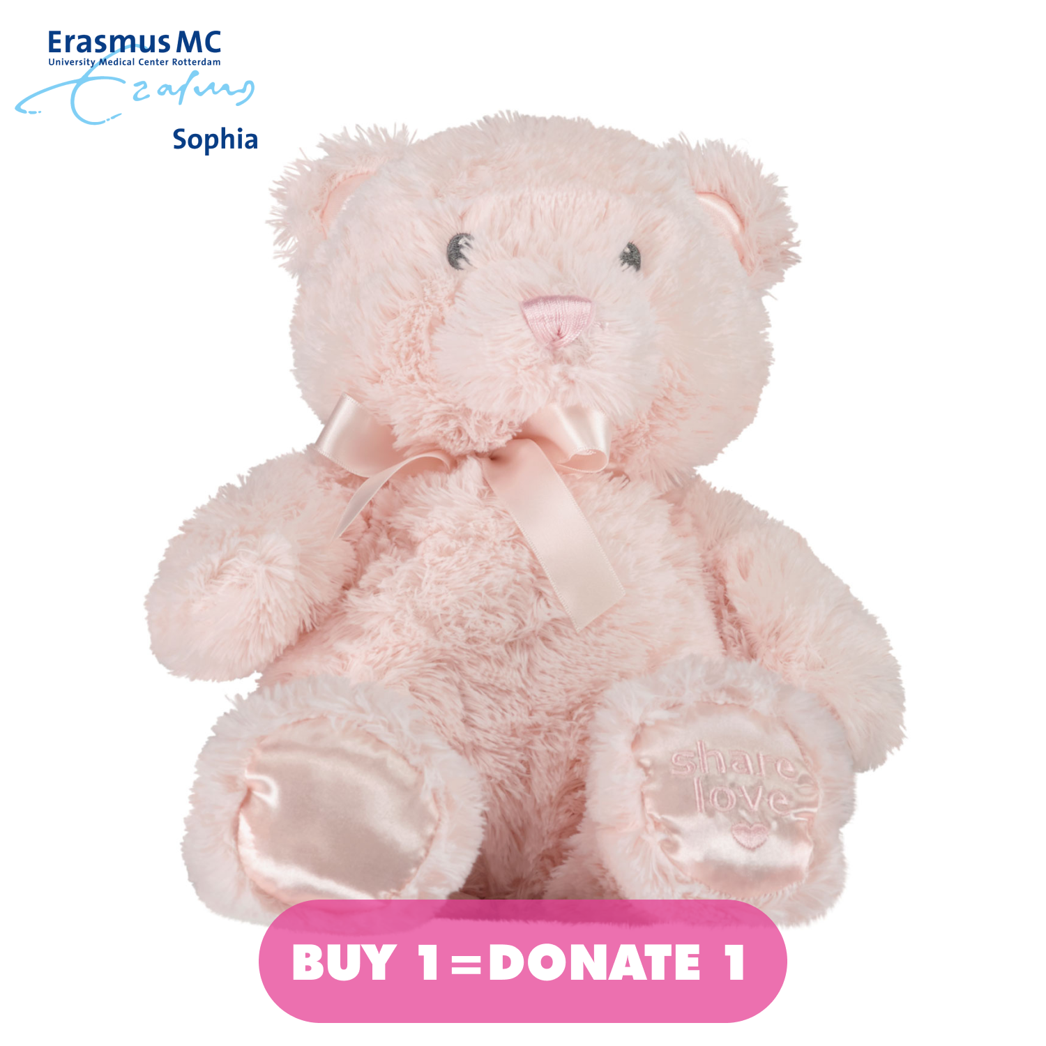 Afbeelding van Coccinelle knuffel 35 cm babyaccessoire licht roze