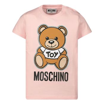 Moschino MOM01N baby t-shirt licht roze Afbeelding van Moschino MOM01N baby t-shirt licht roze