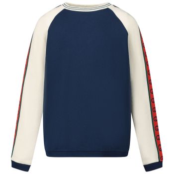 Gucci 591497 kindertrui donker blauw Afbeelding van Gucci 591497 kindertrui donker blauw