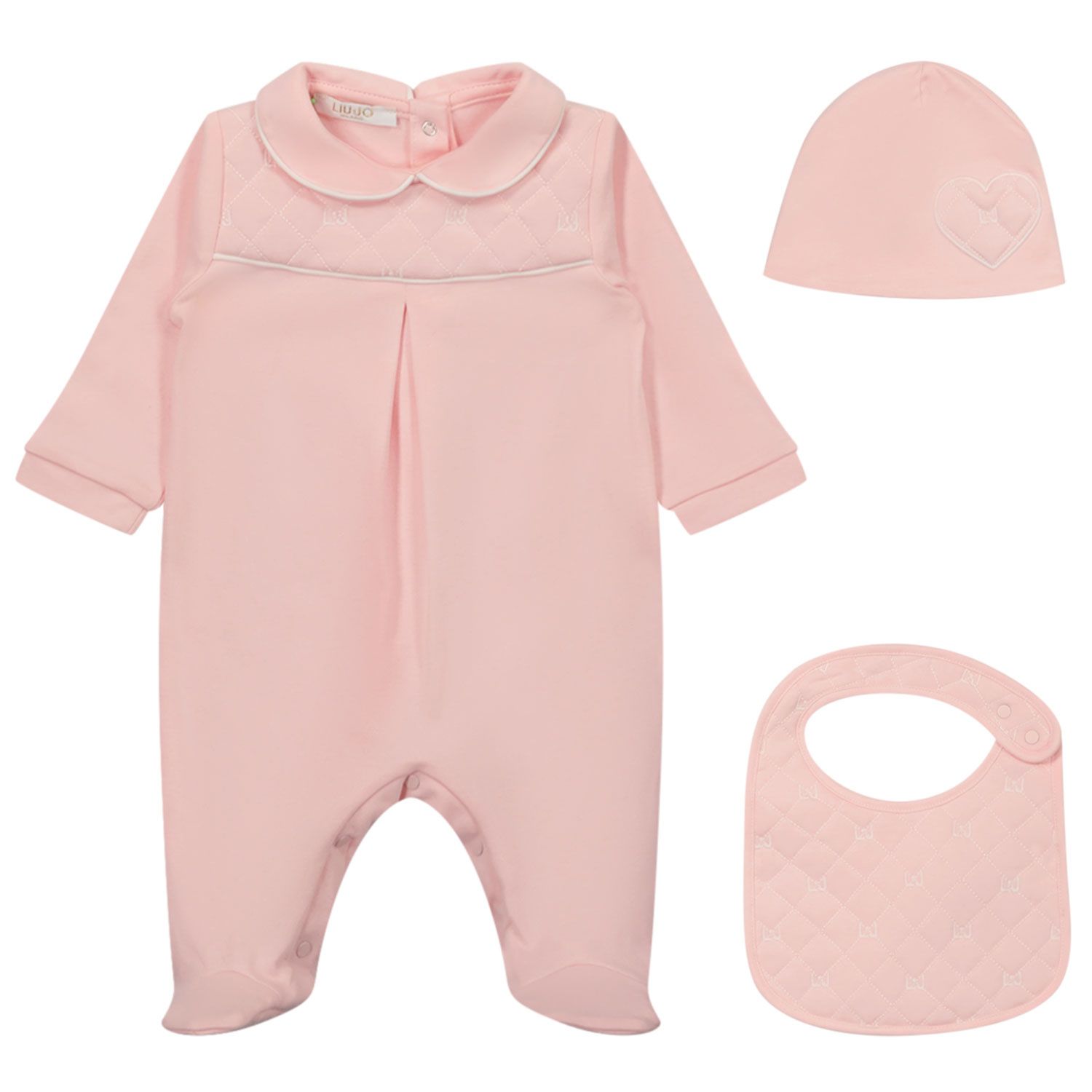 Picture of Liu Jo KF1063 baby playsuit light pink