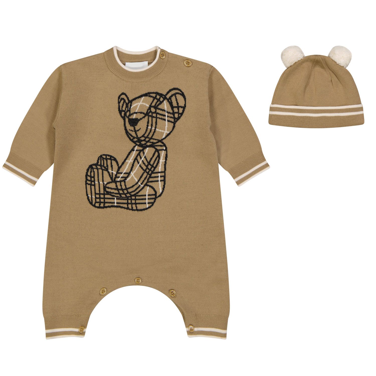 Picture of Burberry 8054231 baby playsuit beige