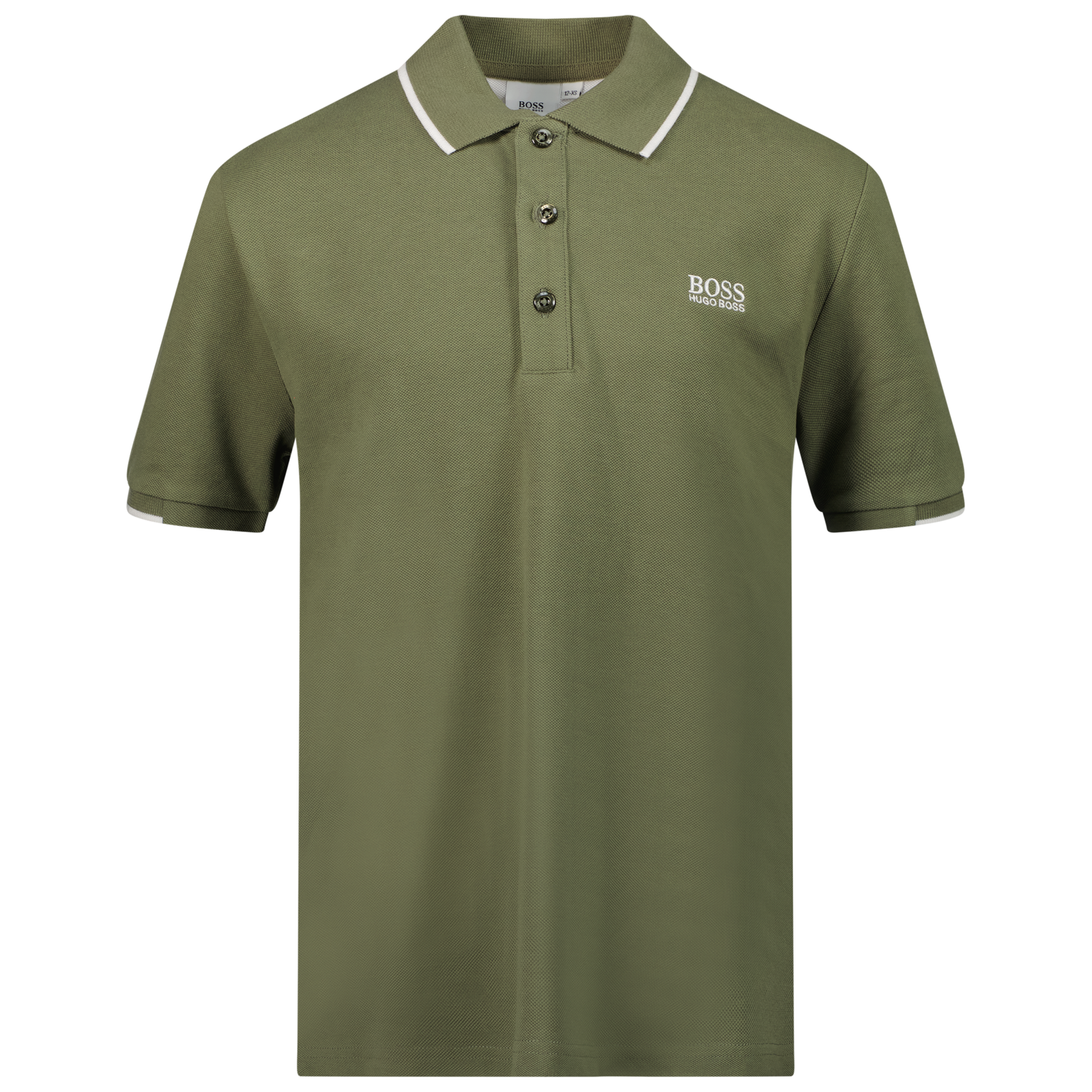 Picture of Boss J25N49 kids polo shirt army