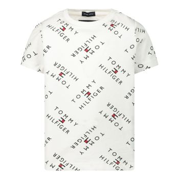 Tommy Hilfiger KB0KB05747B baby t-shirt wit Afbeelding van Tommy Hilfiger KB0KB05747B baby t-shirt wit