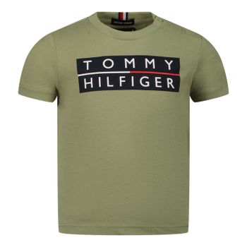 Tommy Hilfiger KB0KB06675 B baby t-shirt army Afbeelding van Tommy Hilfiger KB0KB06675 B baby t-shirt army