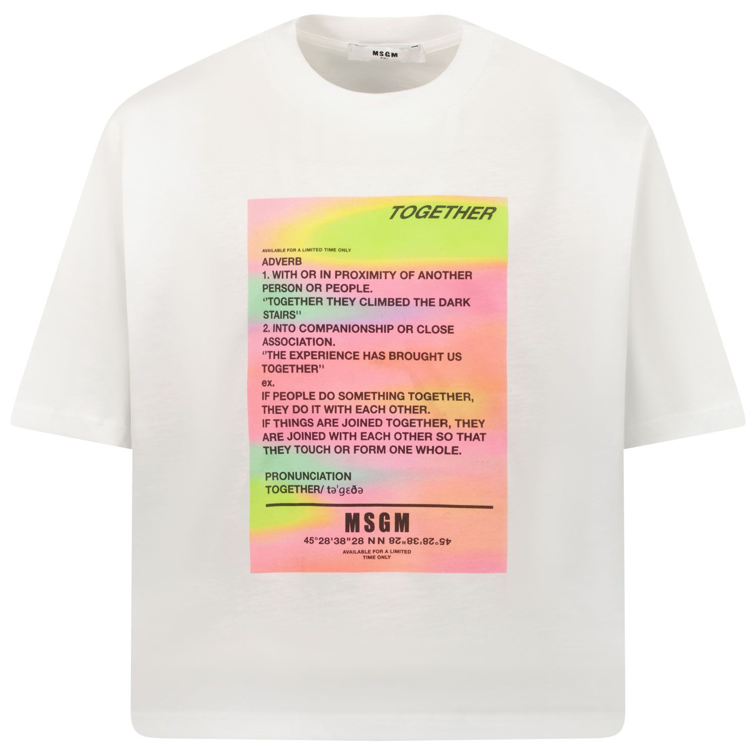 Picture of MSGM 28768 kids t-shirt white