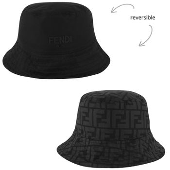 Fendi JUP017 kinderhoed zwart Afbeelding van Fendi JUP017 kinderhoed zwart