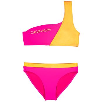 Calvin Klein G80G800296 kinder zwemkleding fluor roze/oranje Afbeelding van Calvin Klein G80G800296 kinder zwemkleding fluor roze/oranje
