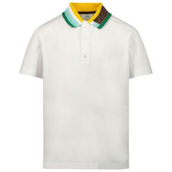 Fendi JMI363 AVP kinder polo wit Afbeelding van Fendi JMI363 AVP kinder polo wit
