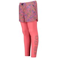 Picture of Kenzo KP24088 kids tights fluoro pink