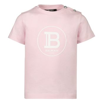 Balmain 6N8811 baby t-shirt licht roze Afbeelding van Balmain 6N8811 baby t-shirt licht roze