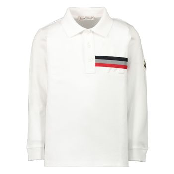 Moncler 8B70220 Babypoloshirt Weiß Bild von Moncler 8B70220 Babypoloshirt Weiß
