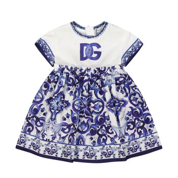 Dolce & Gabbana L2JDZ1 G7E2H babyjurkje wit/blauw Afbeelding van Dolce & Gabbana L2JDZ1 G7E2H babyjurkje wit/blauw