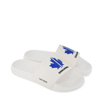 Dsquared2 DY0003 kinderslippers wit Afbeelding van Dsquared2 DY0003 kinderslippers wit
