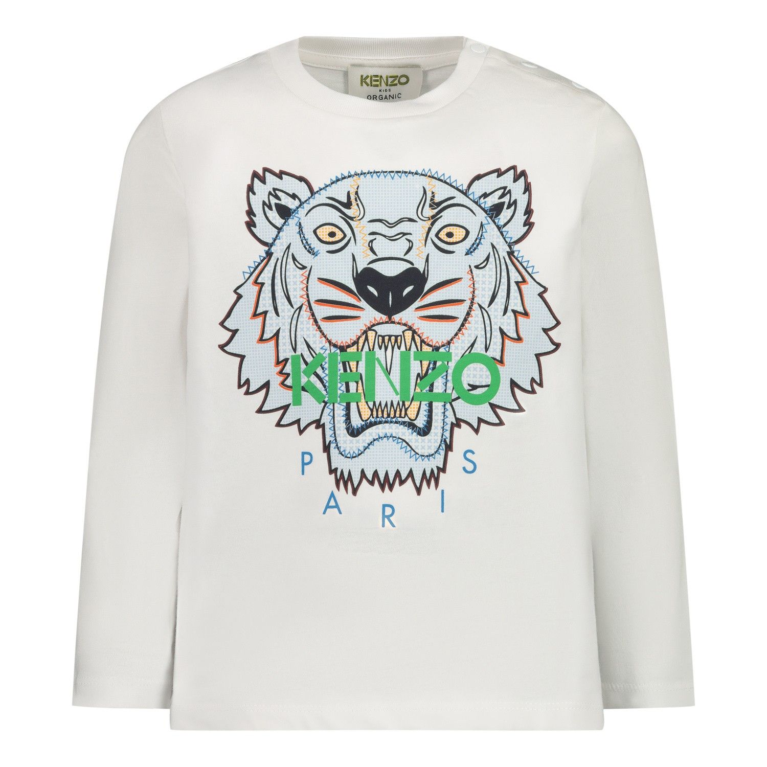 Kenzo babykleding | Exclusieve designermerken bij Coccinelle Kenzo Kr15547 jongens baby trui cobalt blauw bij Coccinelle
