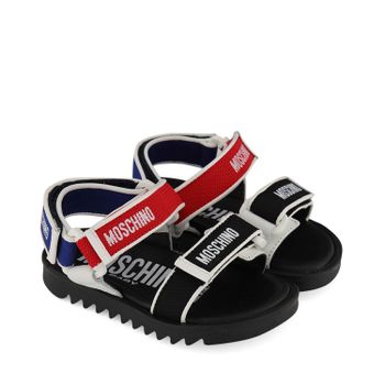 Moschino 63626 kindersandalen wit/zwart Afbeelding van Moschino 63626 kindersandalen wit/zwart