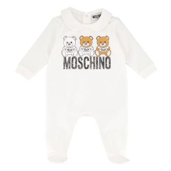 Moschino MUY037 Babystrampelanzug Creme Bild von Moschino MUY037 Babystrampelanzug Creme