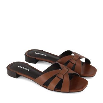 Lola Cruz 405Z10BK dames slippers bruin Afbeelding van Lola Cruz 405Z10BK dames slippers bruin