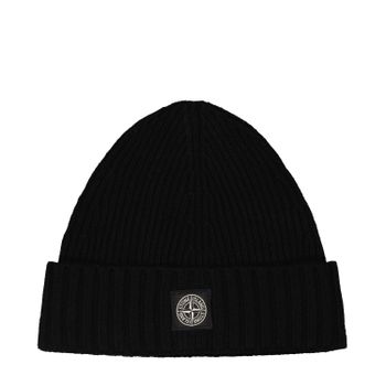 Stone Island 7716N03A8 kindermuts zwart Afbeelding van Stone Island 7716N03A8 kindermuts zwart