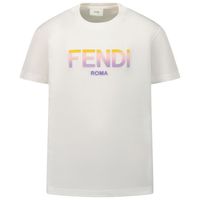 Picture of Fendi JFI261 7AJ kids t-shirt white
