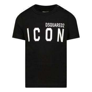 Dsquared2 DQ0623 baby t-shirt zwart Afbeelding van Dsquared2 DQ0623 baby t-shirt zwart