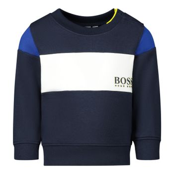 Boss J05785 baby trui navy Afbeelding van Boss J05785 baby trui navy