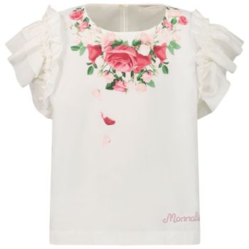 MonnaLisa 719602 kinder t-shirt wit Afbeelding van MonnaLisa 719602 kinder t-shirt wit
