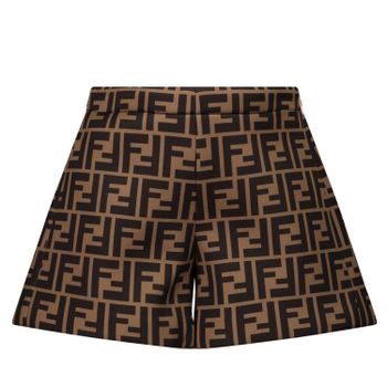Fendi JFF217 kinder shorts bruin Afbeelding van Fendi JFF217 kinder shorts bruin