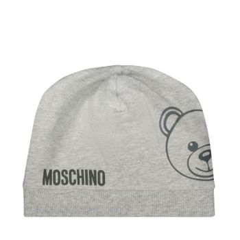 Moschino MNX035 babymutsje grijs Afbeelding van Moschino MNX035 babymutsje grijs