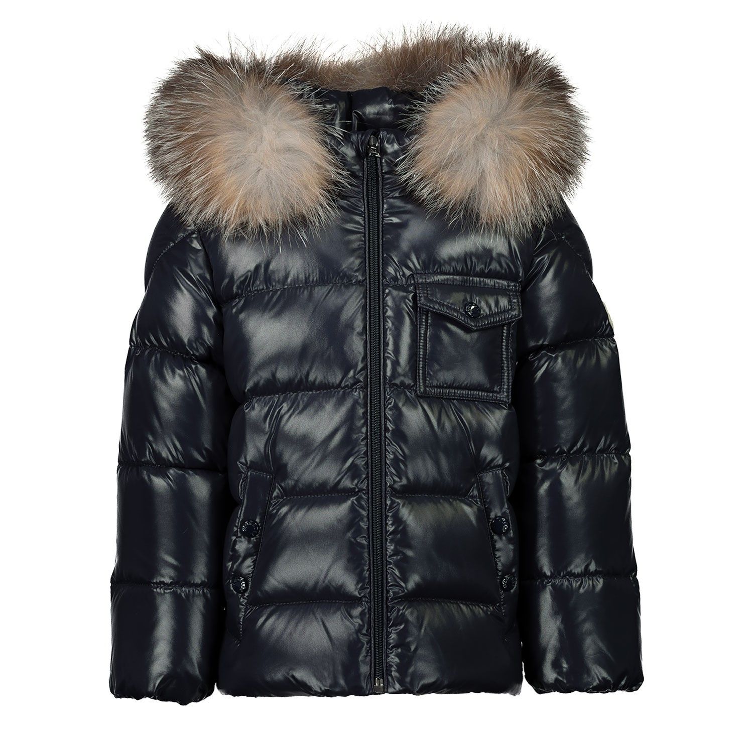 Picture of Moncler 1A52602 baby coat navy