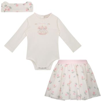 MonnaLisa 359502 babysetje off white Afbeelding van MonnaLisa 359502 babysetje off white