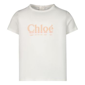 Chloé C05329 baby t-shirt off white Afbeelding van Chloé C05329 baby t-shirt off white
