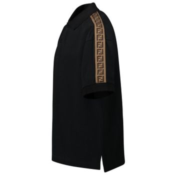 Fendi JMI322 kinder polo zwart Afbeelding van Fendi JMI322 kinder polo zwart