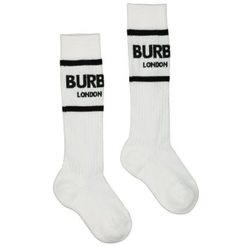 Burberry 8009428 kindersokken wit Afbeelding van Burberry 8009428 kindersokken wit