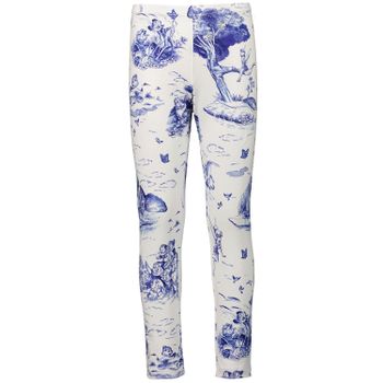 MonnaLisa 117415 kinder legging wit/blauw Afbeelding van MonnaLisa 117415 kinder legging wit/blauw