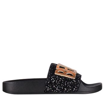 The White Brand K0165 kinderslippers zwart Afbeelding van The White Brand K0165 kinderslippers zwart