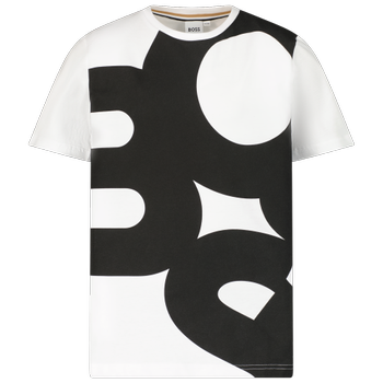 Boss J25M06 kinder t-shirt wit Afbeelding van Boss J25M06 kinder t-shirt wit