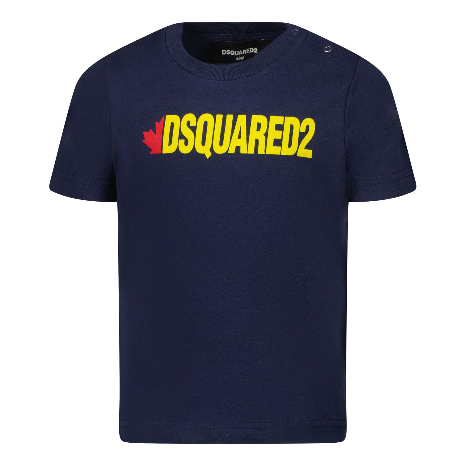 Picture of Dsquared2 DQ0833 baby shirt navy