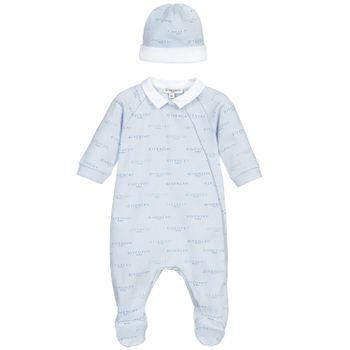 Givenchy H98117 Babystrampelanzug Hellblau Bild von Givenchy H98117 Babystrampelanzug Hellblau