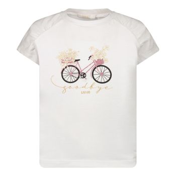 Liu Jo KA1028 kinder t-shirt wit Afbeelding van Liu Jo KA1028 kinder t-shirt wit